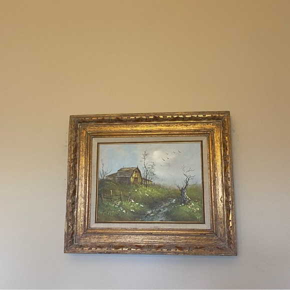 Vintage original landscape oil painting - Picture 8 of 8